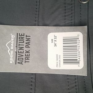 Eddie Bauer Jeans Pantaloni Uomo Dritto Cargo Esterno Wander 52 XL W36